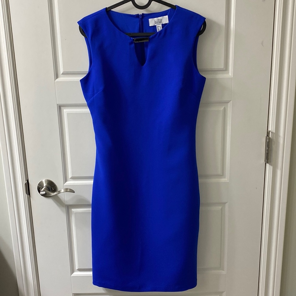 Badgley Mischka Belle cobalt blue fully lined sleeveless dress Size 2